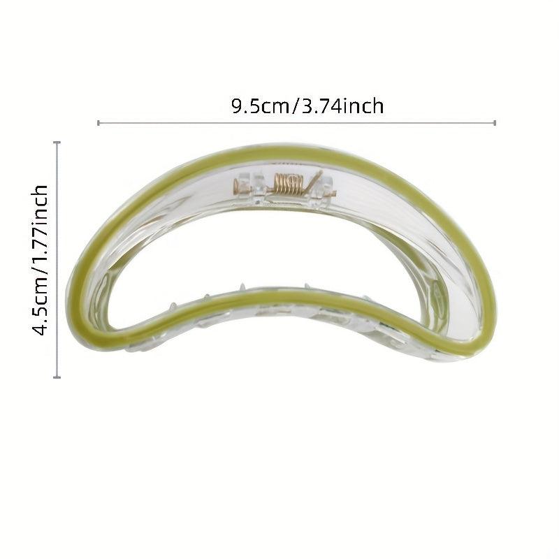 Transparent Enamel Hair Claw Plastic Hair Claw Shark Claw Ponytail Holder