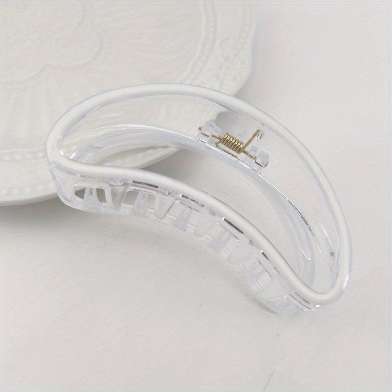 Transparent Enamel Hair Claw Plastic Hair Claw Shark Claw Ponytail Holder