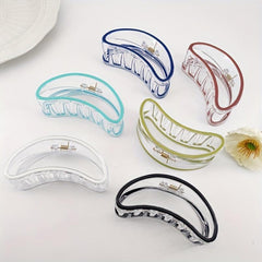 Transparent Enamel Hair Claw Plastic Hair Claw Shark Claw Ponytail Holder