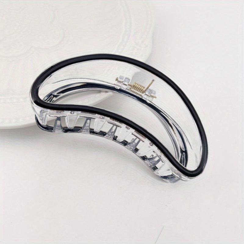 Transparent Enamel Hair Claw Plastic Hair Claw Shark Claw Ponytail Holder