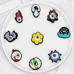 12pcs Eyeball Series Shoe Charm DIY Sandals Decoration Set