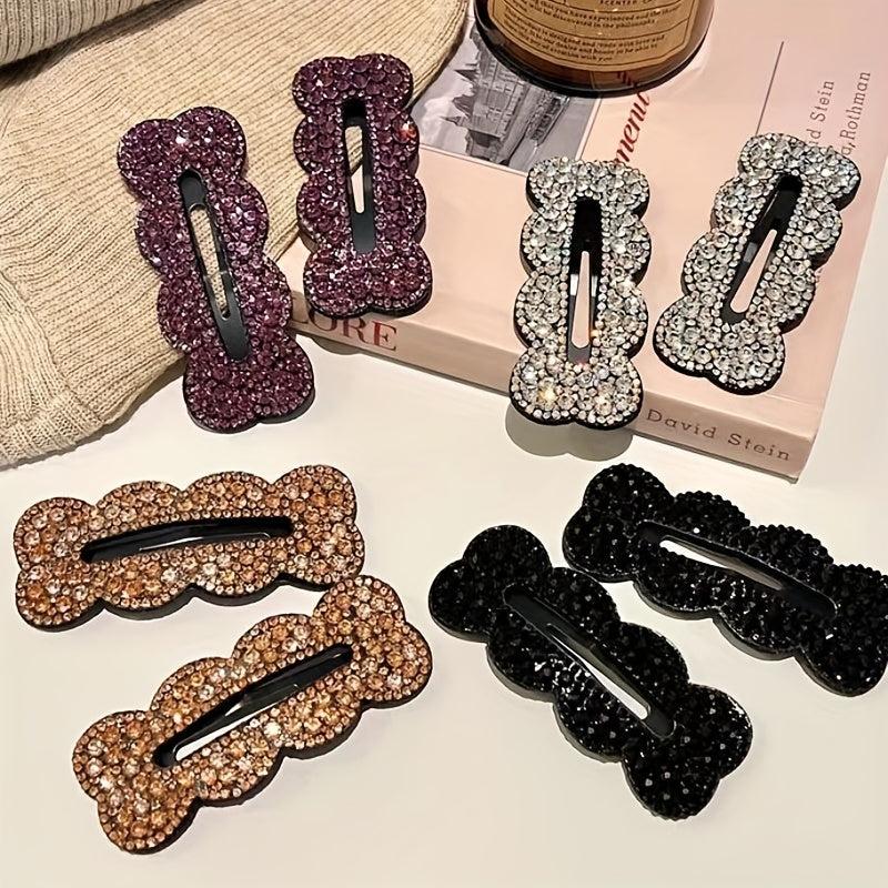 Rhinestone Hair Clip Snap Clip Side Clip Bangs Clip Head Jewelry Hair Accessorie