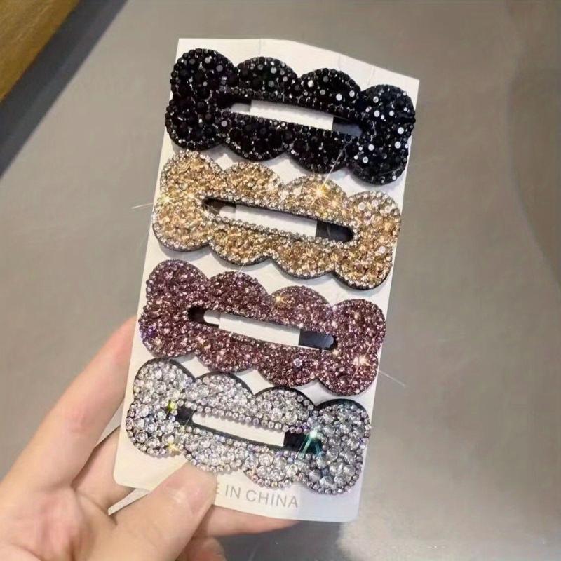 Rhinestone Hair Clip Snap Clip Side Clip Bangs Clip Head Jewelry Hair Accessorie