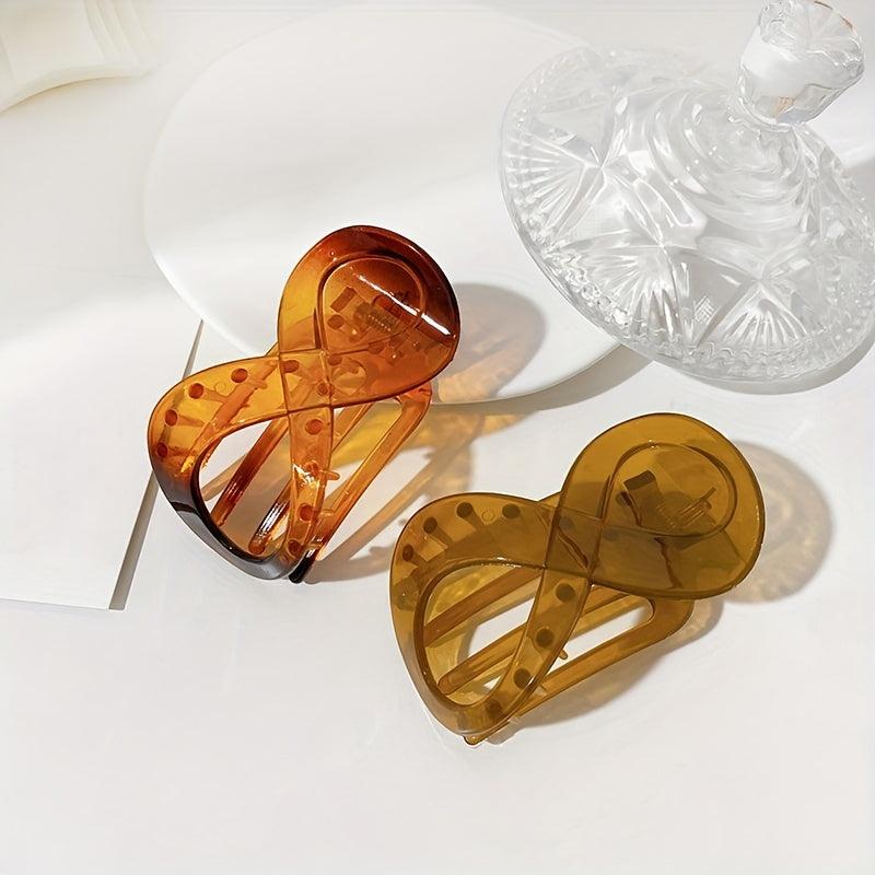 2pcs Large Duck Billed Jelly Hair Claw Clip for Women Girls