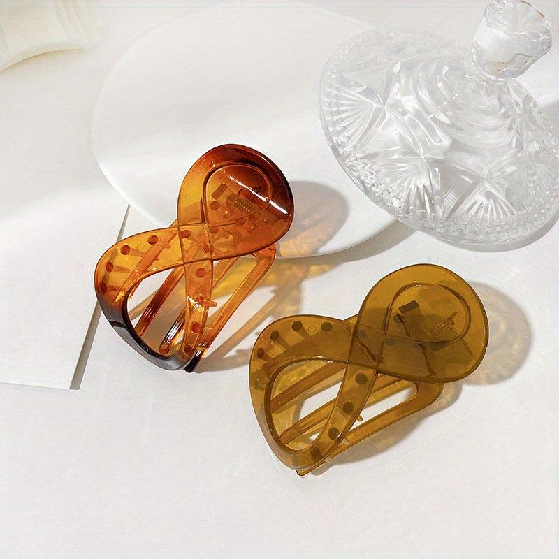 2pcs Large Duck Billed Jelly Hair Claw Clip for Women Girls