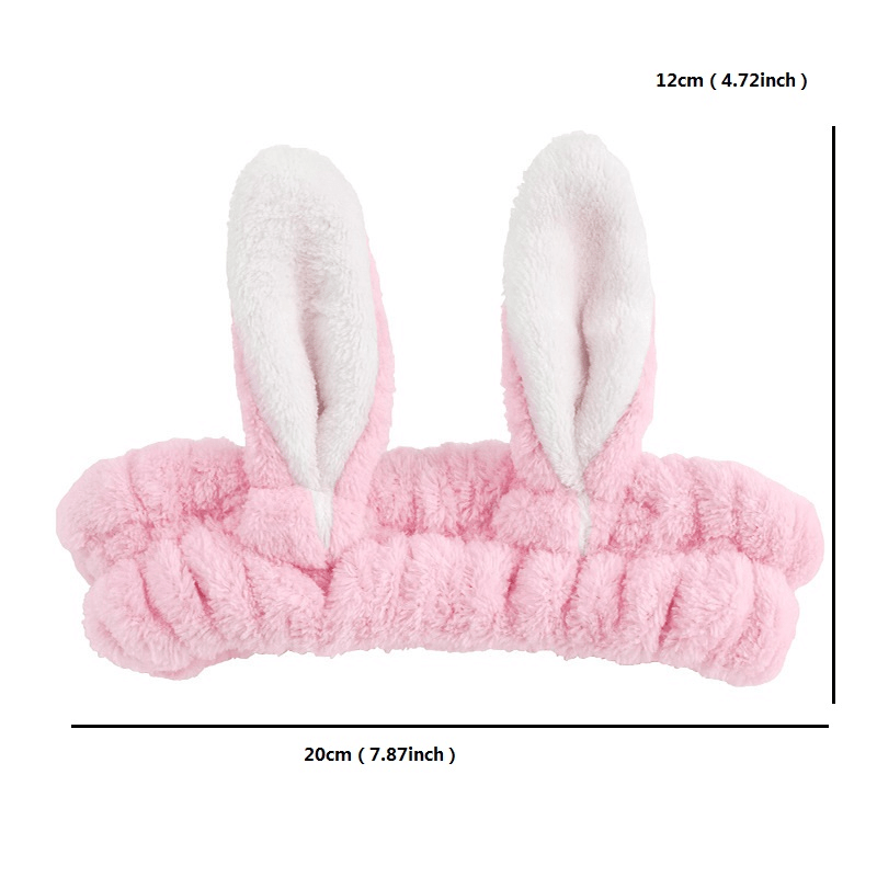 Bunny Ears Spa Headbands Elastic Headbands for Women Girls