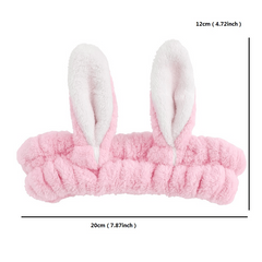 Bunny Ears Spa Headbands Elastic Headbands for Women Girls