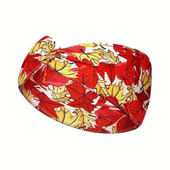 Maple Print Headband Criss Cross Headdress Pumpkin Sunflower Pattern
