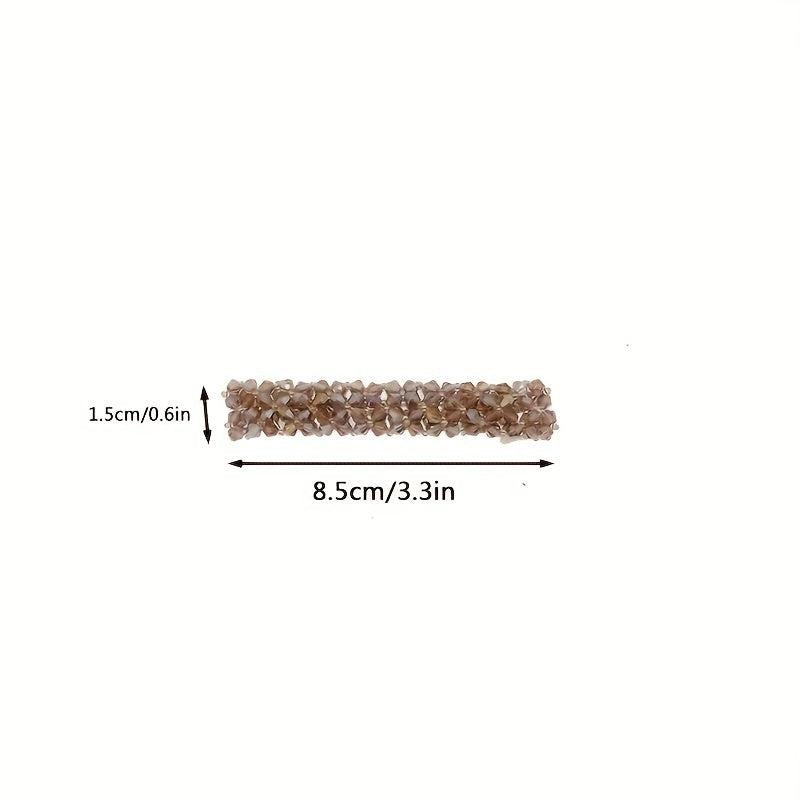 4pcs Rhinestone Decor Hair Clip Barrette Headwear