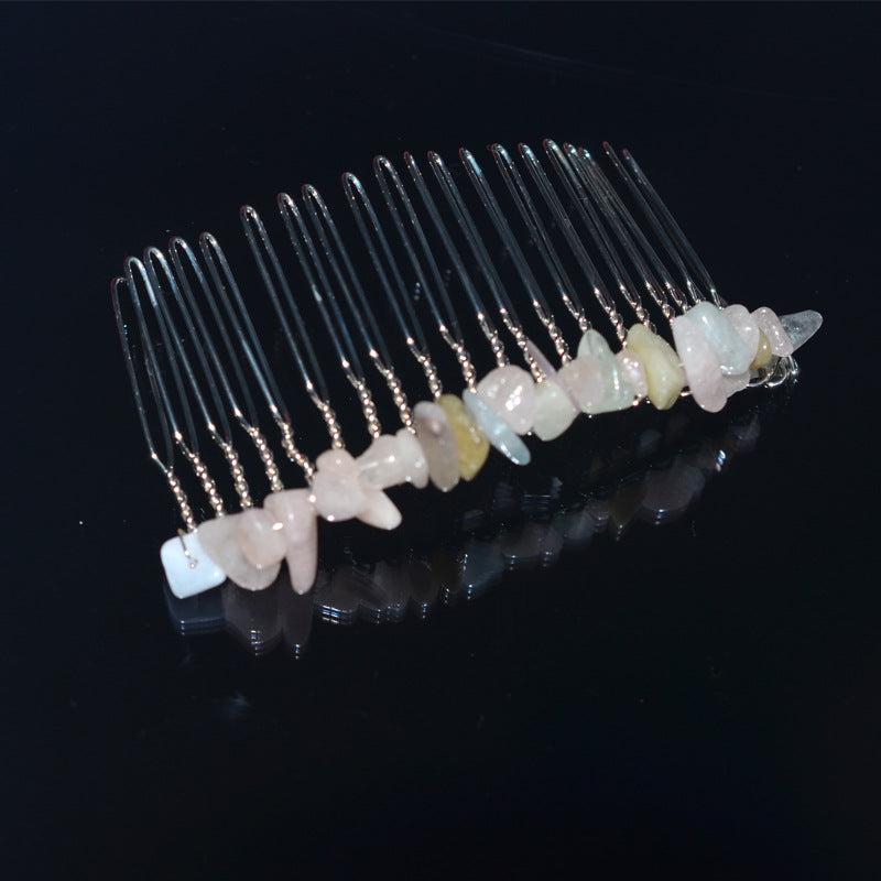 1oc Natural Stone Hair Comb Insert Comb Boho Style Hair Comb