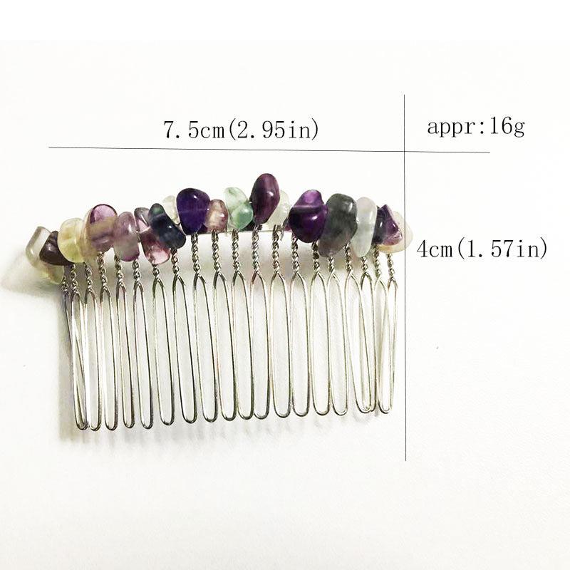 1oc Natural Stone Hair Comb Insert Comb Boho Style Hair Comb