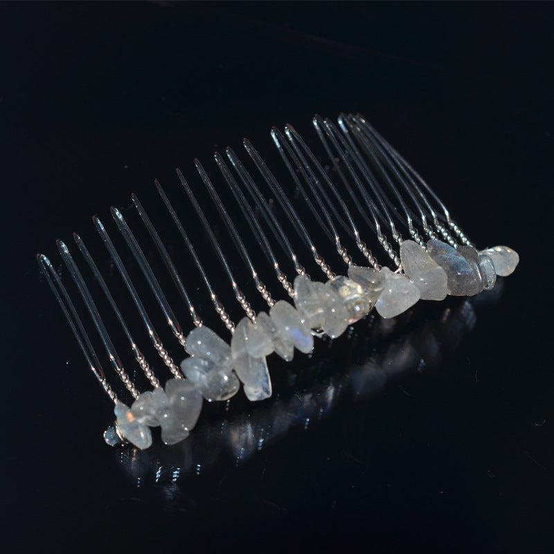1oc Natural Stone Hair Comb Insert Comb Boho Style Hair Comb
