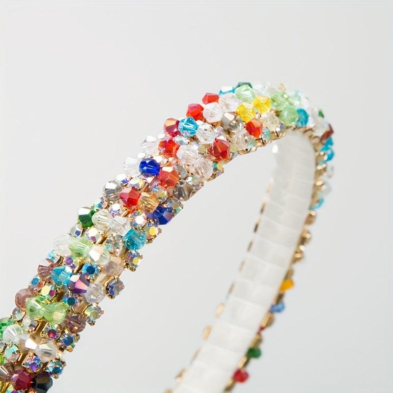Colorful Beaded Headband Girls Hair Band Headdress