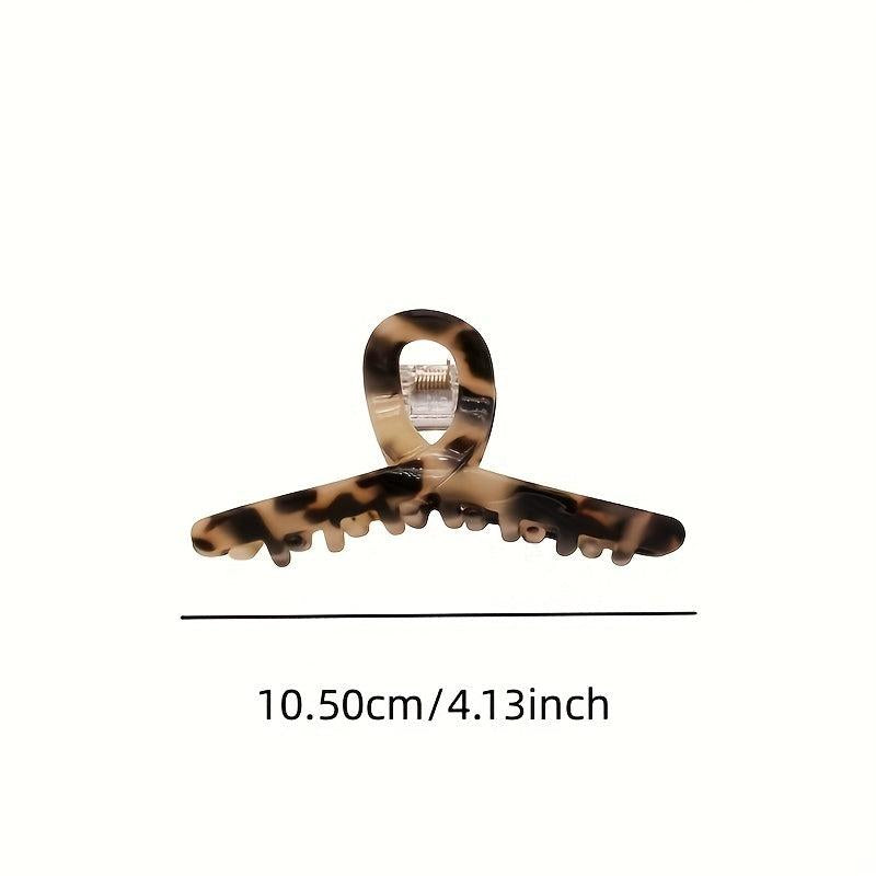 Leopard Print Acetate Hair Claw for Daily Headwear