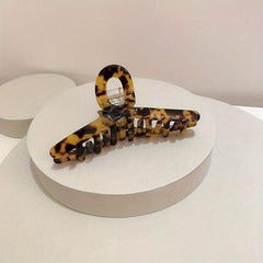 Leopard Print Acetate Hair Claw for Daily Headwear