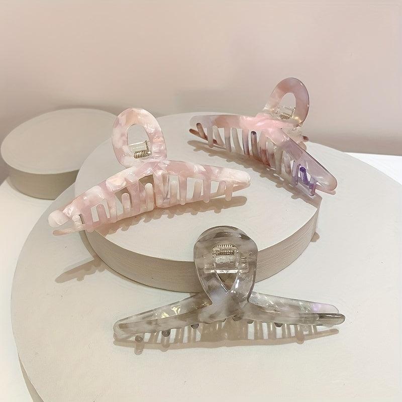 Leopard Print Acetate Hair Claw for Daily Headwear
