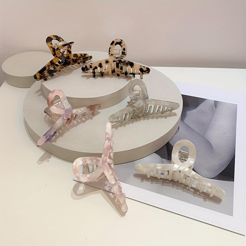 Leopard Print Acetate Hair Claw for Daily Headwear
