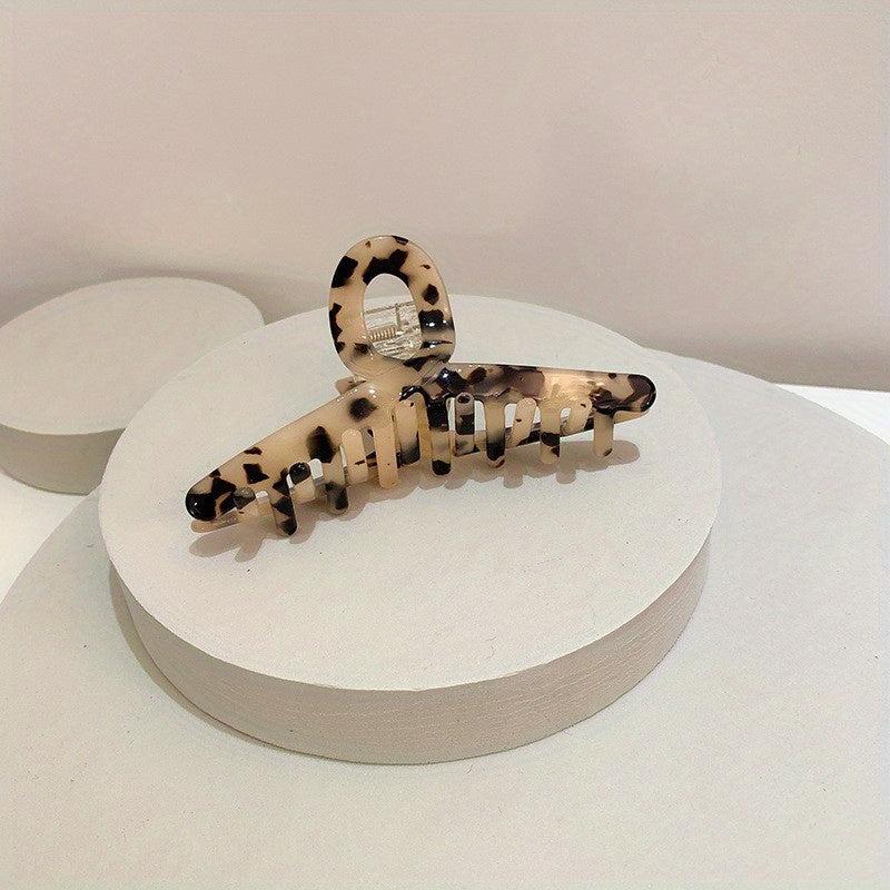 Leopard Print Acetate Hair Claw for Daily Headwear