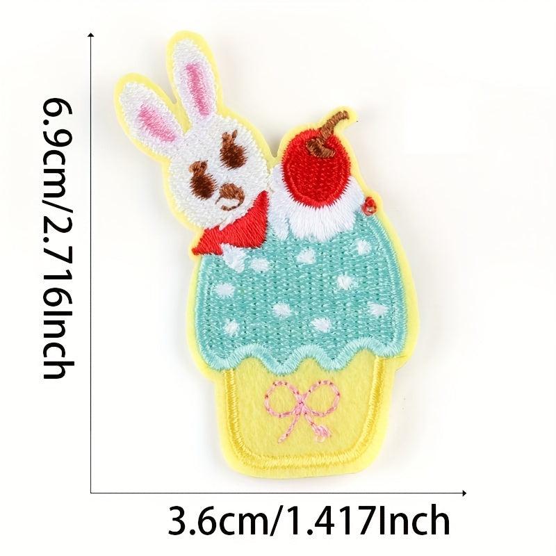 14pcs Fruit Ice Cream Embroidery Patches Stickers for Summer
