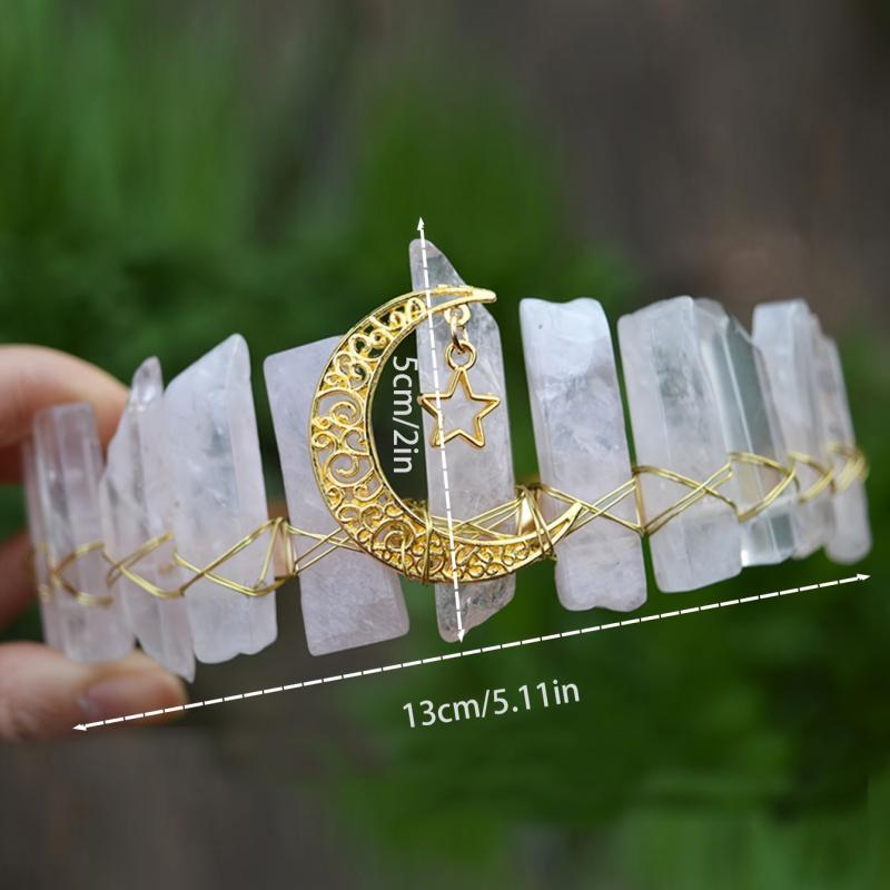 Citrine Moon Witchy Crystal Comb Mermaid Elven Hair Pin