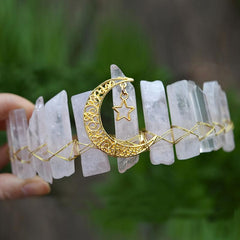 Citrine Moon Witchy Crystal Comb Mermaid Elven Hair Pin