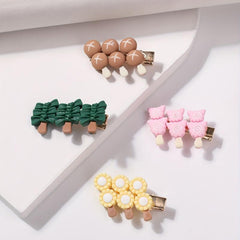 4pcs Cartoon Food Hair Clip Duck Billed Clip Side Bangs Accessory