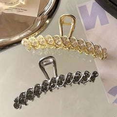 Rhinestone Hair Claw Glitter Nonslip Ponytail Holder Hair Clip