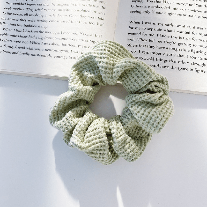 Sweet Scrunchies Hair Tie Plaid Floral Elastic Ponytail Holder
