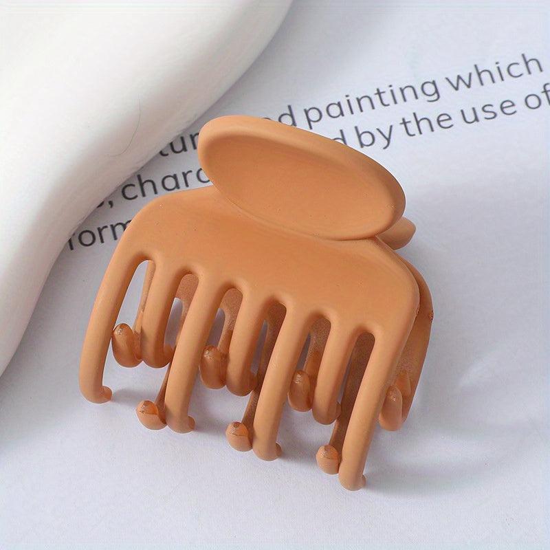 Matte Hair Claw Clip Solid Hair Claw Ponytail Holder