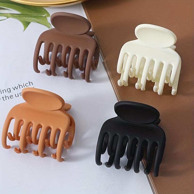 Matte Hair Claw Clip Solid Hair Claw Ponytail Holder