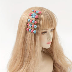 5pcs Pink Geometric Hair Clip for Women Girls