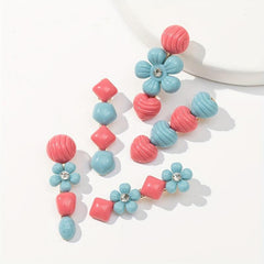 5pcs Pink Geometric Hair Clip for Women Girls