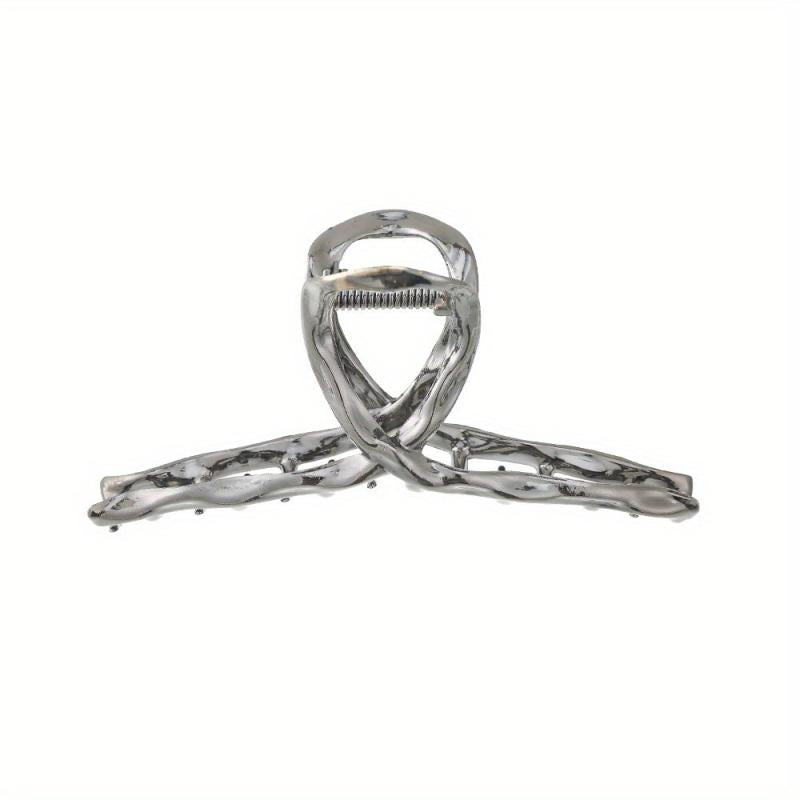 Metallic Hair Claw Clip Nonslip Ponytail Holder Shark Claw