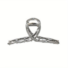 Metallic Hair Claw Clip Nonslip Ponytail Holder Shark Claw