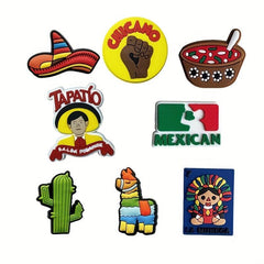 20 PCS Mexican Style Food Shoe Charms Decorations for Kids & Adults