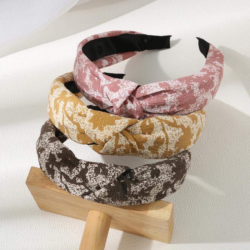 Floral Print Headband Wide Brim Head Hoop Hair Accessories
