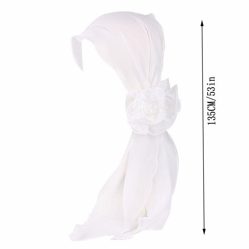 Women's Flower Streamer Hair Accessory Neck Scarf Headband