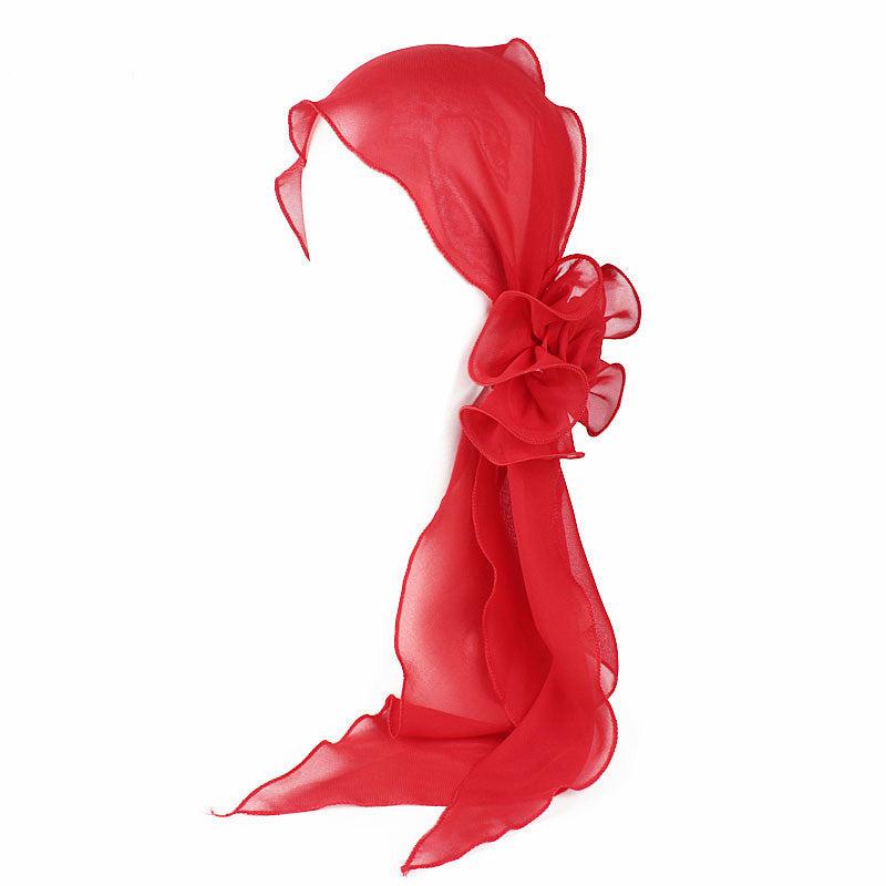 Women's Flower Streamer Hair Accessory Neck Scarf Headband