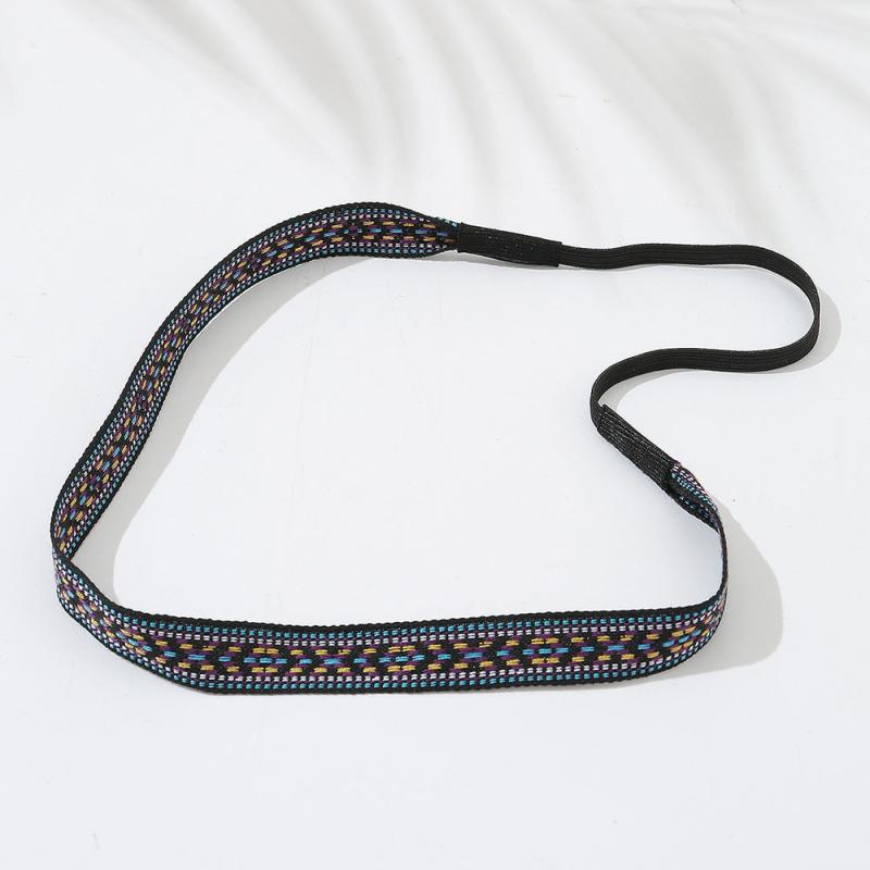 Geometric Pattern Embroidery Headband Ethnic Style Hair Band for Women