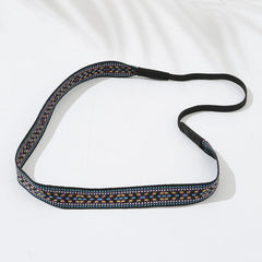 Geometric Pattern Embroidery Headband Ethnic Style Hair Band for Women