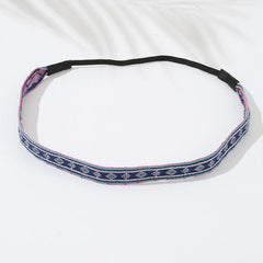 Geometric Pattern Embroidery Headband Ethnic Style Hair Band for Women