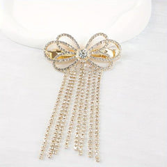 Rhinestone Barrette Glitter Tassel Hair Clip
