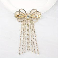 Rhinestone Barrette Glitter Tassel Hair Clip