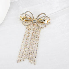 Rhinestone Barrette Glitter Tassel Hair Clip