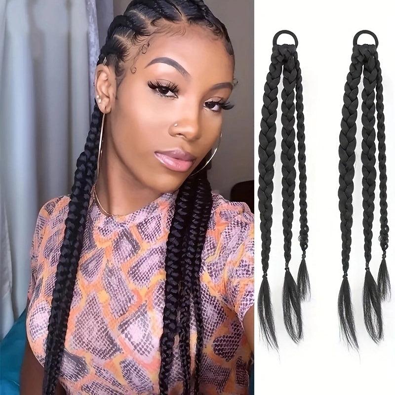 Y2K Boxing Braid Wig Sweet Twist Braid Double Ponytail