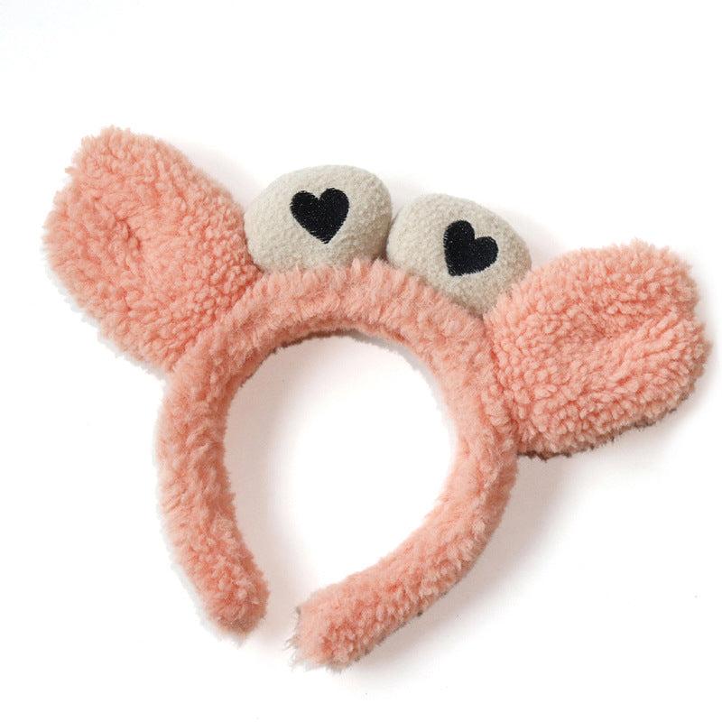 Red Crab Claw Headband Head Hoop For Bath Skin Care Makeup