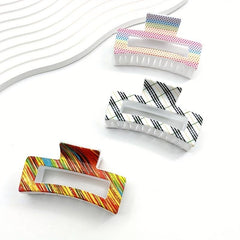 Large Square Hollow Hair Claw Vintage Hair Accessories