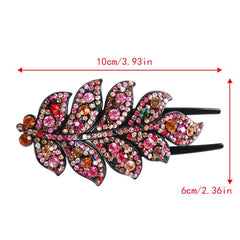 Rhinestone Leaves Hair Claw Clip Hair Crystal Hair Combs Female Hair Accessories