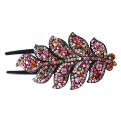 Rhinestone Leaves Hair Claw Clip Hair Crystal Hair Combs Female Hair Accessories