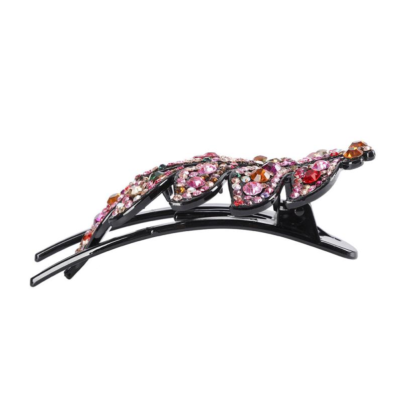 Rhinestone Leaves Hair Claw Clip Hair Crystal Hair Combs Female Hair Accessories